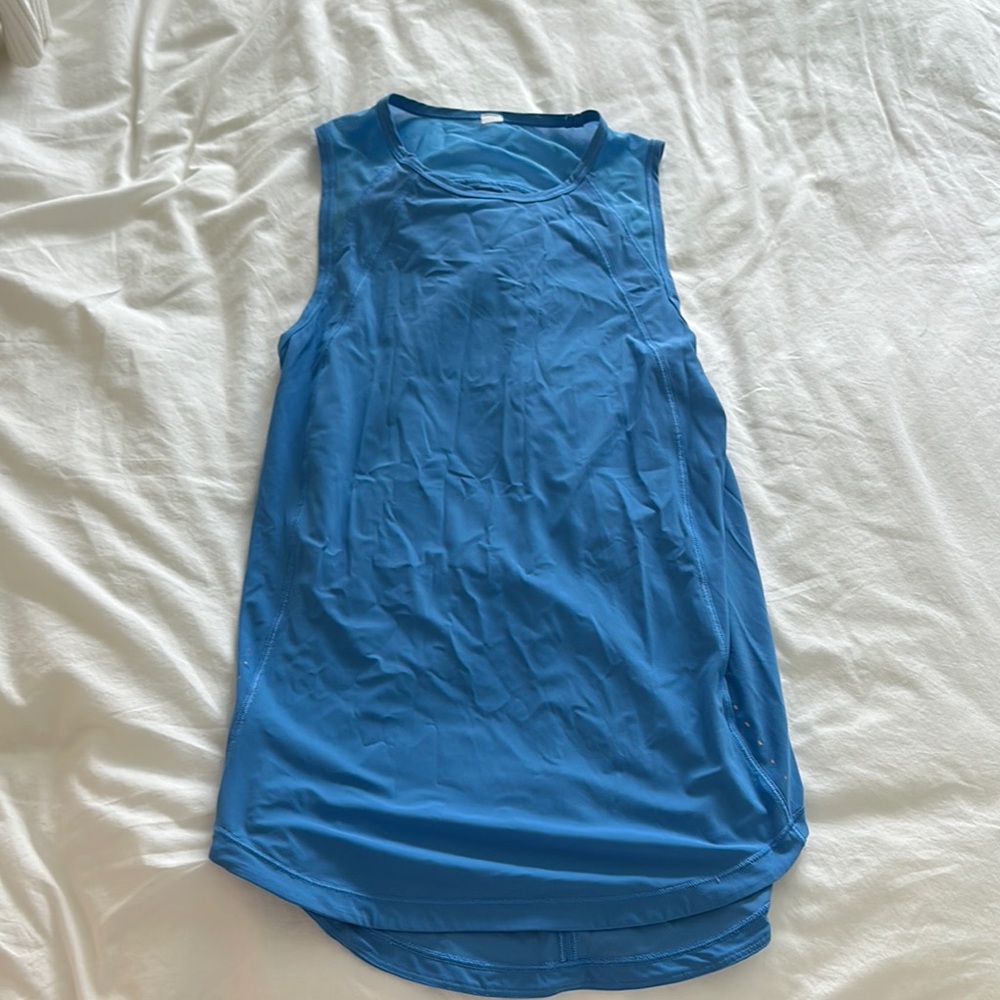 Blue lululemon tank top